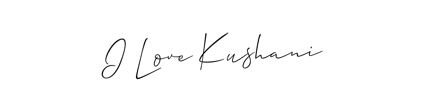 Here are the top 10 professional signature styles for the name I Love Kushani. These are the best autograph styles you can use for your name. I Love Kushani signature style 2 images and pictures png