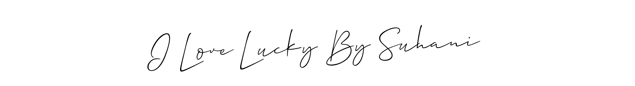 How to Draw I Love Lucky By Suhani signature style? Allison_Script is a latest design signature styles for name I Love Lucky By Suhani. I Love Lucky By Suhani signature style 2 images and pictures png