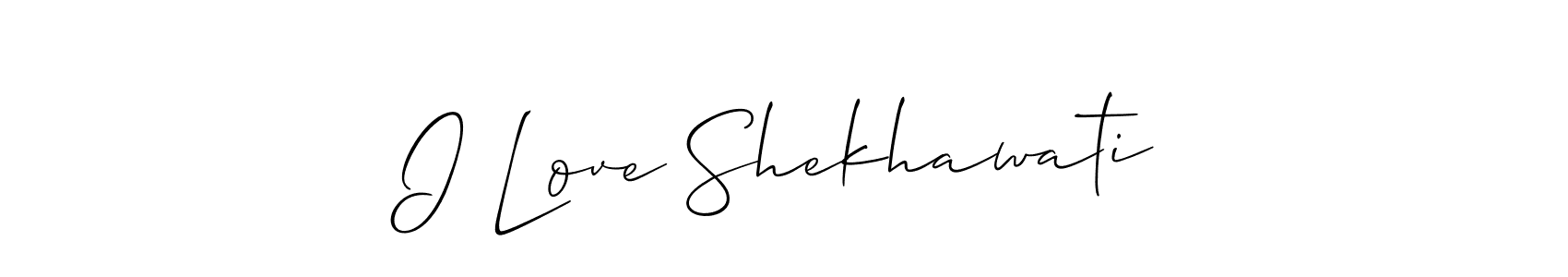 Make a beautiful signature design for name I Love Shekhawati. With this signature (Allison_Script) style, you can create a handwritten signature for free. I Love Shekhawati signature style 2 images and pictures png