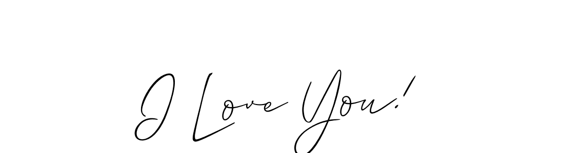 This is the best signature style for the I Love You! name. Also you like these signature font (Allison_Script). Mix name signature. I Love You! signature style 2 images and pictures png