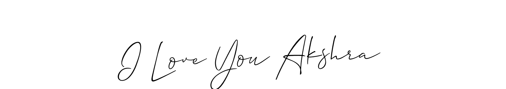 You should practise on your own different ways (Allison_Script) to write your name (I Love You Akshra) in signature. don't let someone else do it for you. I Love You Akshra signature style 2 images and pictures png