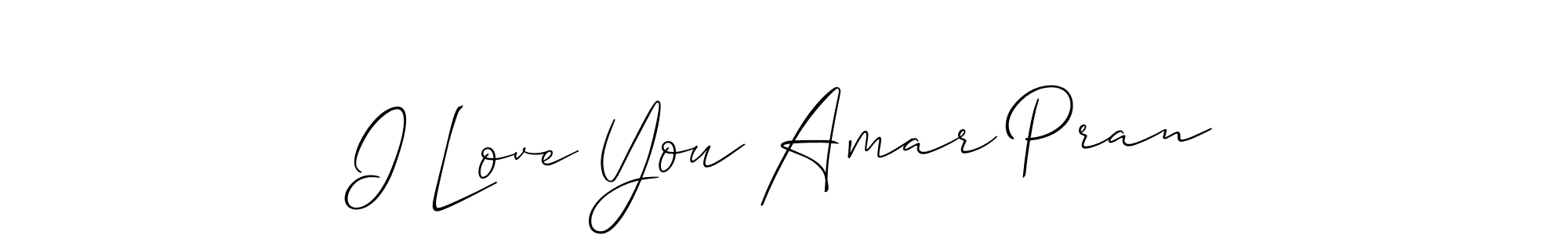 It looks lik you need a new signature style for name I Love You Amar Pran. Design unique handwritten (Allison_Script) signature with our free signature maker in just a few clicks. I Love You Amar Pran signature style 2 images and pictures png