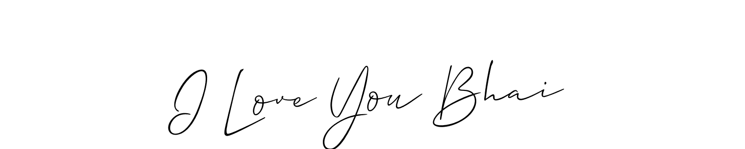 Once you've used our free online signature maker to create your best signature Allison_Script style, it's time to enjoy all of the benefits that I Love You Bhai name signing documents. I Love You Bhai signature style 2 images and pictures png