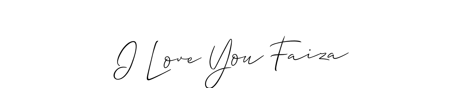 It looks lik you need a new signature style for name I Love You Faiza. Design unique handwritten (Allison_Script) signature with our free signature maker in just a few clicks. I Love You Faiza signature style 2 images and pictures png