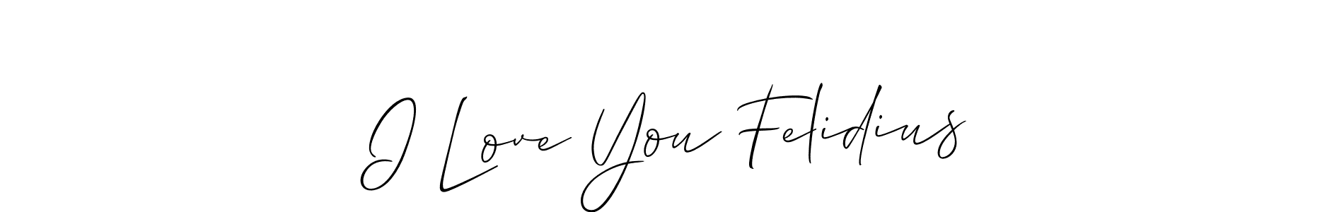How to Draw I Love You Felidius signature style? Allison_Script is a latest design signature styles for name I Love You Felidius. I Love You Felidius signature style 2 images and pictures png