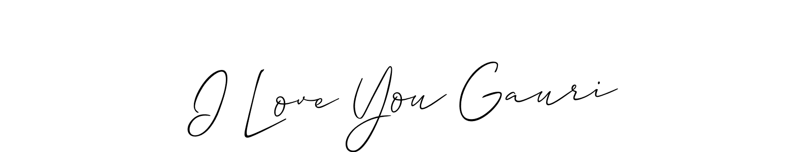 Make a beautiful signature design for name I Love You Gauri. Use this online signature maker to create a handwritten signature for free. I Love You Gauri signature style 2 images and pictures png