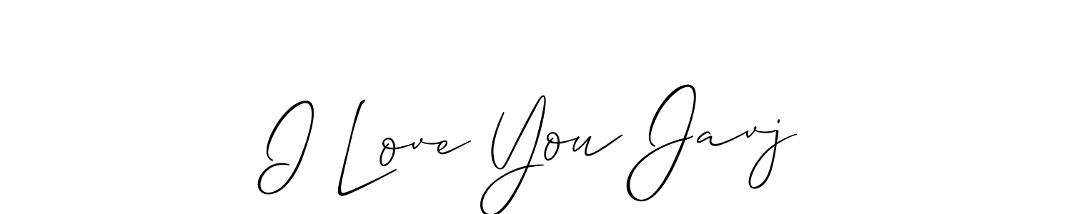 Also You can easily find your signature by using the search form. We will create I Love You Javj name handwritten signature images for you free of cost using Allison_Script sign style. I Love You Javj signature style 2 images and pictures png