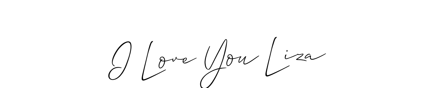 The best way (Allison_Script) to make a short signature is to pick only two or three words in your name. The name I Love You Liza include a total of six letters. For converting this name. I Love You Liza signature style 2 images and pictures png