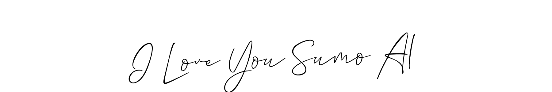 Also we have I Love You Sumo Al name is the best signature style. Create professional handwritten signature collection using Allison_Script autograph style. I Love You Sumo Al signature style 2 images and pictures png