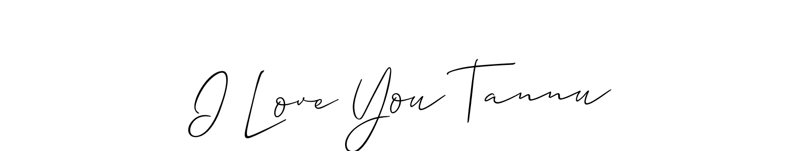 Similarly Allison_Script is the best handwritten signature design. Signature creator online .You can use it as an online autograph creator for name I Love You Tannu. I Love You Tannu signature style 2 images and pictures png
