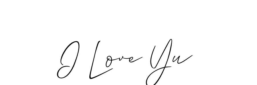 Make a beautiful signature design for name I Love Yu. Use this online signature maker to create a handwritten signature for free. I Love Yu signature style 2 images and pictures png