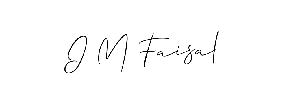 How to make I M Faisal signature? Allison_Script is a professional autograph style. Create handwritten signature for I M Faisal name. I M Faisal signature style 2 images and pictures png