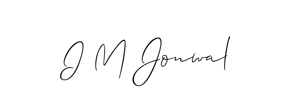 I M Jonwal stylish signature style. Best Handwritten Sign (Allison_Script) for my name. Handwritten Signature Collection Ideas for my name I M Jonwal. I M Jonwal signature style 2 images and pictures png