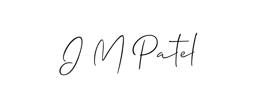 How to Draw I M Patel signature style? Allison_Script is a latest design signature styles for name I M Patel. I M Patel signature style 2 images and pictures png