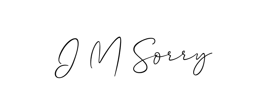 Make a beautiful signature design for name I M Sorry. With this signature (Allison_Script) style, you can create a handwritten signature for free. I M Sorry signature style 2 images and pictures png