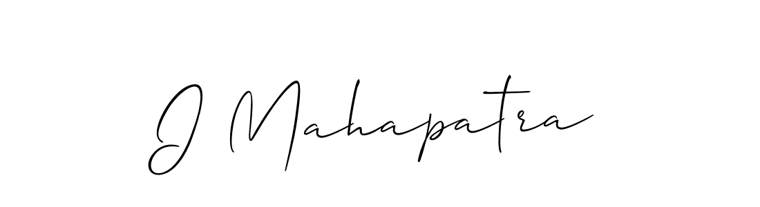 You should practise on your own different ways (Allison_Script) to write your name (I Mahapatra) in signature. don't let someone else do it for you. I Mahapatra signature style 2 images and pictures png