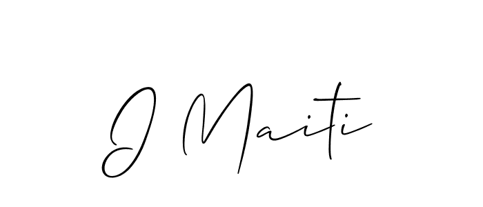 Similarly Allison_Script is the best handwritten signature design. Signature creator online .You can use it as an online autograph creator for name I Maiti. I Maiti signature style 2 images and pictures png