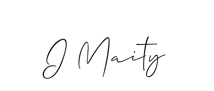Create a beautiful signature design for name I Maity. With this signature (Allison_Script) fonts, you can make a handwritten signature for free. I Maity signature style 2 images and pictures png