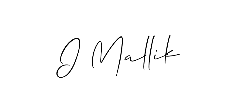 Also You can easily find your signature by using the search form. We will create I Mallik name handwritten signature images for you free of cost using Allison_Script sign style. I Mallik signature style 2 images and pictures png