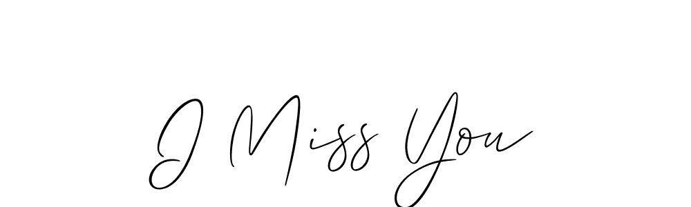 Make a beautiful signature design for name I Miss You. With this signature (Allison_Script) style, you can create a handwritten signature for free. I Miss You signature style 2 images and pictures png