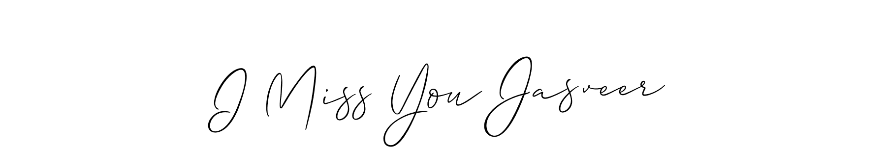 The best way (Allison_Script) to make a short signature is to pick only two or three words in your name. The name I Miss You Jasveer include a total of six letters. For converting this name. I Miss You Jasveer signature style 2 images and pictures png