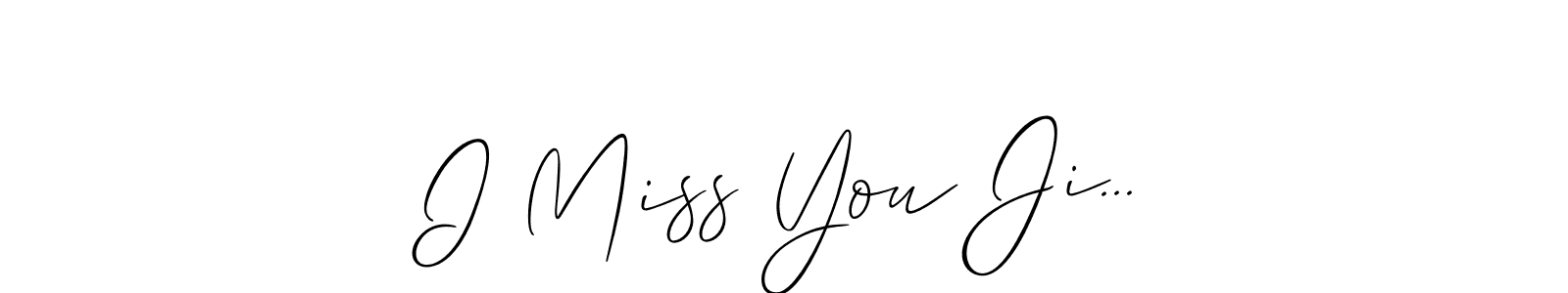 Make a beautiful signature design for name I Miss You Ji.... With this signature (Allison_Script) style, you can create a handwritten signature for free. I Miss You Ji... signature style 2 images and pictures png