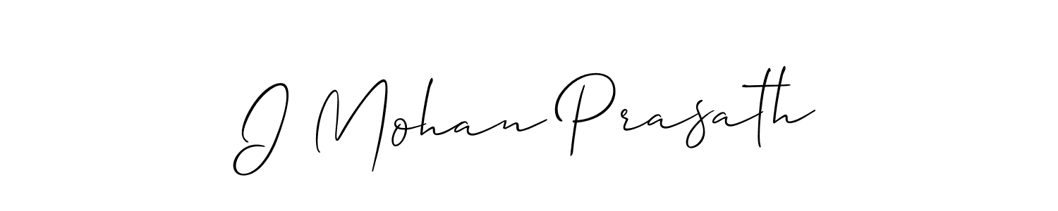 I Mohan Prasath stylish signature style. Best Handwritten Sign (Allison_Script) for my name. Handwritten Signature Collection Ideas for my name I Mohan Prasath. I Mohan Prasath signature style 2 images and pictures png