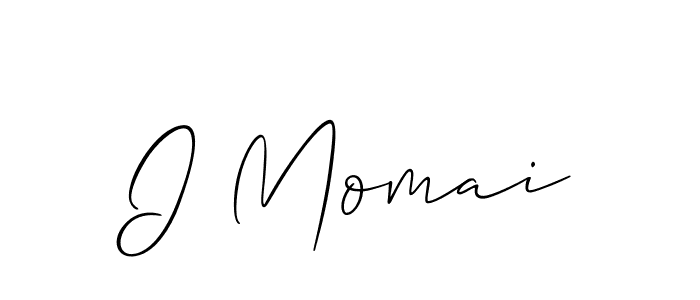 Create a beautiful signature design for name I Momai. With this signature (Allison_Script) fonts, you can make a handwritten signature for free. I Momai signature style 2 images and pictures png