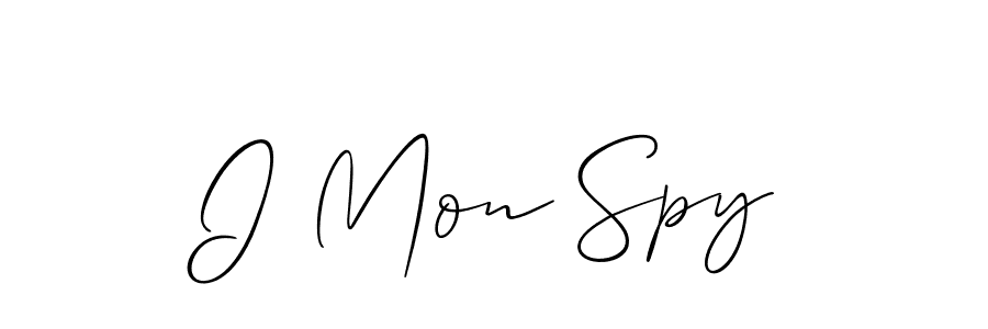 Check out images of Autograph of I Mon Spy name. Actor I Mon Spy Signature Style. Allison_Script is a professional sign style online. I Mon Spy signature style 2 images and pictures png