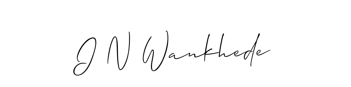 Design your own signature with our free online signature maker. With this signature software, you can create a handwritten (Allison_Script) signature for name I N Wankhede. I N Wankhede signature style 2 images and pictures png