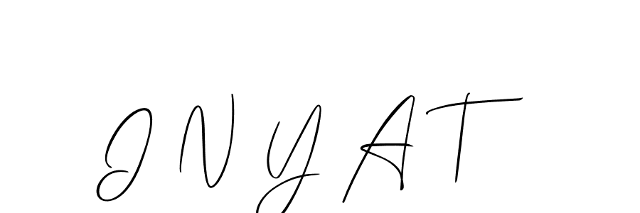 Use a signature maker to create a handwritten signature online. With this signature software, you can design (Allison_Script) your own signature for name I N Y A T. I N Y A T signature style 2 images and pictures png