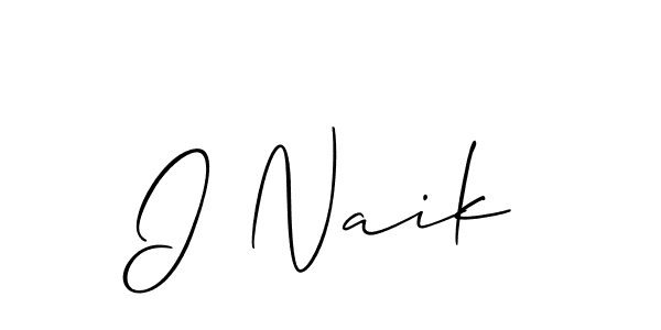 Best and Professional Signature Style for I Naik. Allison_Script Best Signature Style Collection. I Naik signature style 2 images and pictures png