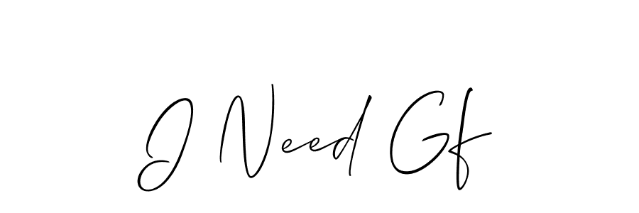 I Need Gf stylish signature style. Best Handwritten Sign (Allison_Script) for my name. Handwritten Signature Collection Ideas for my name I Need Gf. I Need Gf signature style 2 images and pictures png
