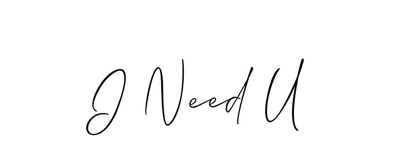 I Need U stylish signature style. Best Handwritten Sign (Allison_Script) for my name. Handwritten Signature Collection Ideas for my name I Need U. I Need U signature style 2 images and pictures png