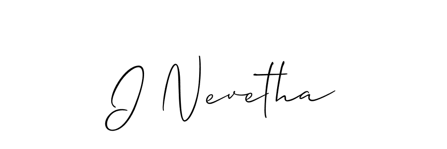 I Nevetha stylish signature style. Best Handwritten Sign (Allison_Script) for my name. Handwritten Signature Collection Ideas for my name I Nevetha. I Nevetha signature style 2 images and pictures png