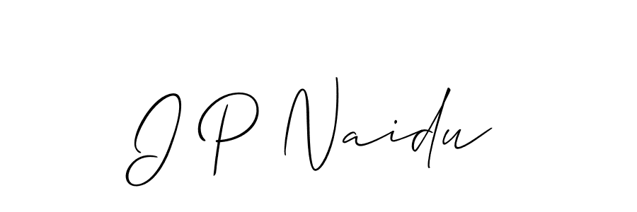 Best and Professional Signature Style for I P Naidu. Allison_Script Best Signature Style Collection. I P Naidu signature style 2 images and pictures png