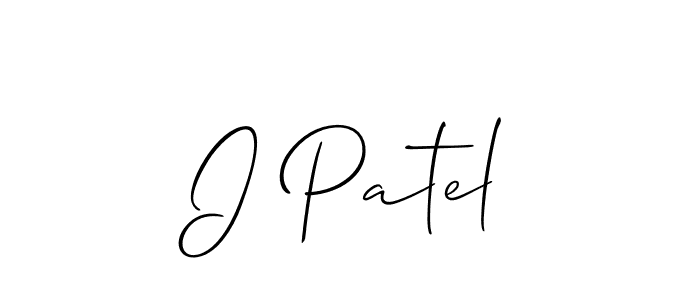 if you are searching for the best signature style for your name I Patel. so please give up your signature search. here we have designed multiple signature styles  using Allison_Script. I Patel signature style 2 images and pictures png