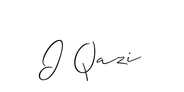 Also we have I Qazi name is the best signature style. Create professional handwritten signature collection using Allison_Script autograph style. I Qazi signature style 2 images and pictures png