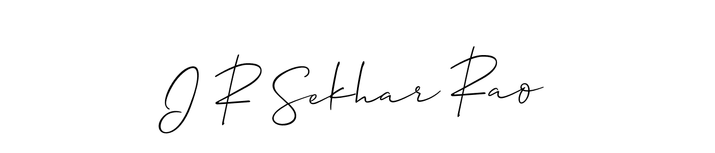 Also You can easily find your signature by using the search form. We will create I R Sekhar Rao name handwritten signature images for you free of cost using Allison_Script sign style. I R Sekhar Rao signature style 2 images and pictures png