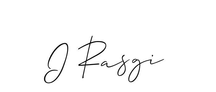 How to make I Rasgi signature? Allison_Script is a professional autograph style. Create handwritten signature for I Rasgi name. I Rasgi signature style 2 images and pictures png