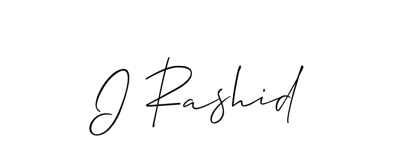 The best way (Allison_Script) to make a short signature is to pick only two or three words in your name. The name I Rashid include a total of six letters. For converting this name. I Rashid signature style 2 images and pictures png