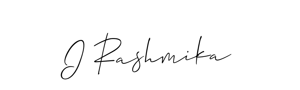 if you are searching for the best signature style for your name I Rashmika. so please give up your signature search. here we have designed multiple signature styles  using Allison_Script. I Rashmika signature style 2 images and pictures png