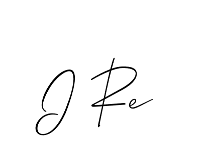 Use a signature maker to create a handwritten signature online. With this signature software, you can design (Allison_Script) your own signature for name I Re. I Re signature style 2 images and pictures png