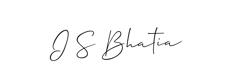 Make a short I S Bhatia signature style. Manage your documents anywhere anytime using Allison_Script. Create and add eSignatures, submit forms, share and send files easily. I S Bhatia signature style 2 images and pictures png