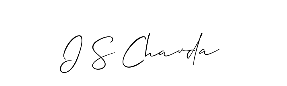 I S Chavda stylish signature style. Best Handwritten Sign (Allison_Script) for my name. Handwritten Signature Collection Ideas for my name I S Chavda. I S Chavda signature style 2 images and pictures png