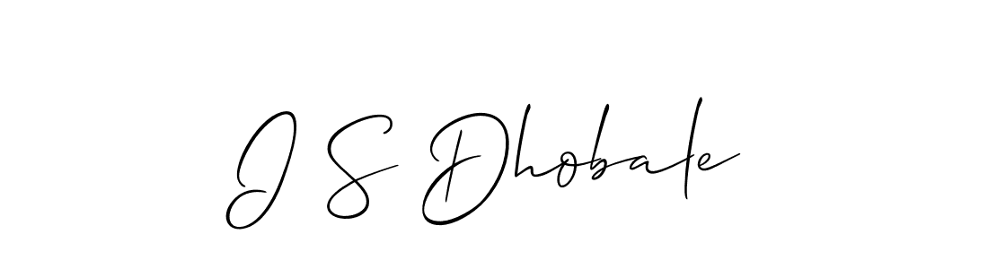 Make a beautiful signature design for name I S Dhobale. With this signature (Allison_Script) style, you can create a handwritten signature for free. I S Dhobale signature style 2 images and pictures png