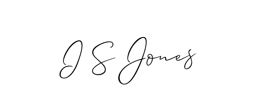 How to make I S Jones signature? Allison_Script is a professional autograph style. Create handwritten signature for I S Jones name. I S Jones signature style 2 images and pictures png