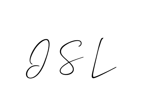 Use a signature maker to create a handwritten signature online. With this signature software, you can design (Allison_Script) your own signature for name I S L. I S L signature style 2 images and pictures png
