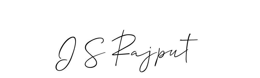 It looks lik you need a new signature style for name I S Rajput. Design unique handwritten (Allison_Script) signature with our free signature maker in just a few clicks. I S Rajput signature style 2 images and pictures png