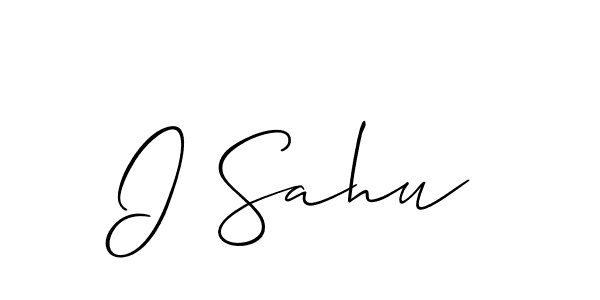 Also we have I Sahu name is the best signature style. Create professional handwritten signature collection using Allison_Script autograph style. I Sahu signature style 2 images and pictures png